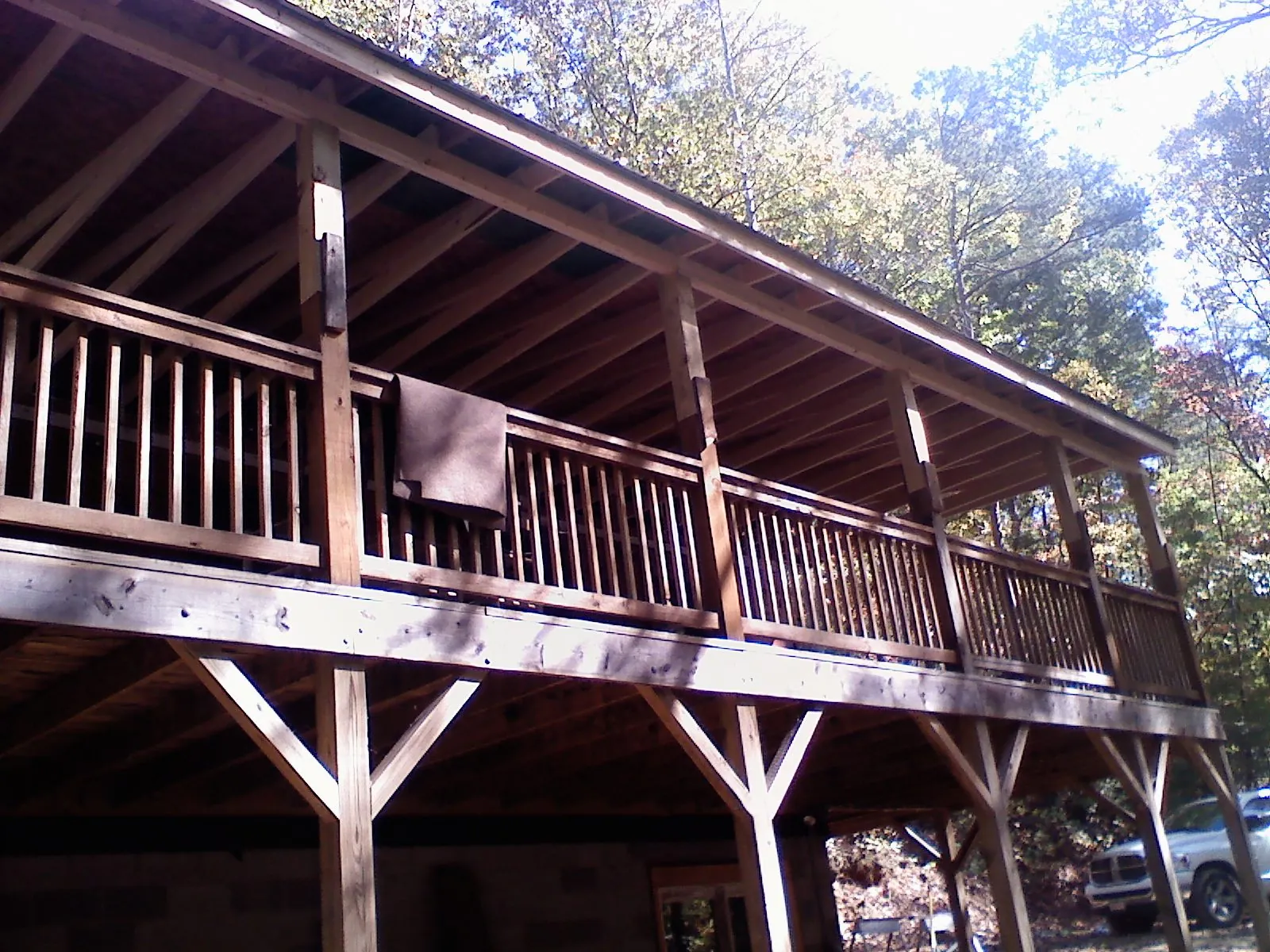 Timber framing under a new elevated porch and deck — Roof Leak Repair in Ireton by Roofing Brothers